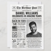 Cartes Pour Fêtes Annuelles Custom Back in 1989 Newspaper Birthday Card, Trend (Devant)