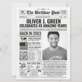 Cartes Pour Fêtes Annuelles Custom Back in 2003 Newspaper Birthday Card, Trend (Devant)