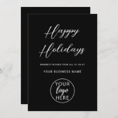 Cartes Pour Fêtes Annuelles Custom Business Logo Christmas Holiday (Devant / Derrière)
