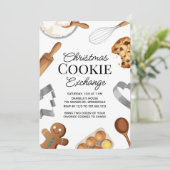 Cartes Pour Fêtes Annuelles Custom Christmas Cookie Exchange Party Baking (Debout devant)