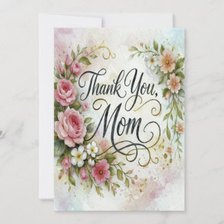 Cartes Pour Fêtes Annuelles Custom Floral Photo and Text Mother's Day Card