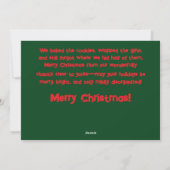 Cartes Pour Fêtes Annuelles Custom Funny Christmas Card with Family Greeting (Dos)