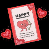 Cartes Pour Fêtes Annuelles Custom Funny Cupid Valentine's Day Heart Degien