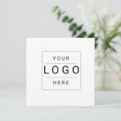 Cartes Pour Fêtes Annuelles Custom Logo (Debout devant)