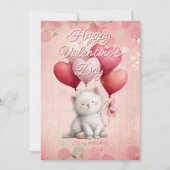 Cartes Pour Fêtes Annuelles Custom Message Cat Animal Valentines Day (Devant)
