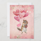 Cartes Pour Fêtes Annuelles Custom Message Squirrel Animal Valentines Day (Devant)