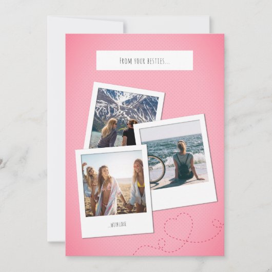 Cartes Pour Fêtes Annuelles Custom Photo Collage Card + Inspirational Message (Devant)