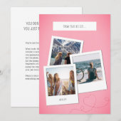 Cartes Pour Fêtes Annuelles Custom Photo Collage Card + Inspirational Message (Devant / Derrière)