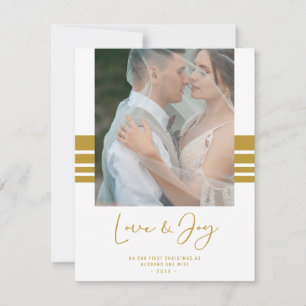 Cartes Pour Fêtes Annuelles Custom Photo Newlyweds First Christmas