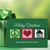 Cartes Pour Fêtes Annuelles Custom Real Estate Company Joyeux Noël Vert