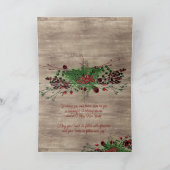 Cartes Pour Fêtes Annuelles Custom Red Berries Green Holly Botanical Foliage (Intérieur)