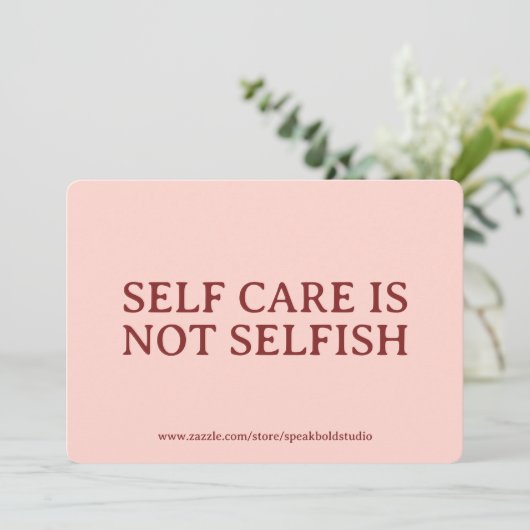 Cartes Pour Fêtes Annuelles Custom Self-Love & Mental Health Reminder Card Set (Debout devant)