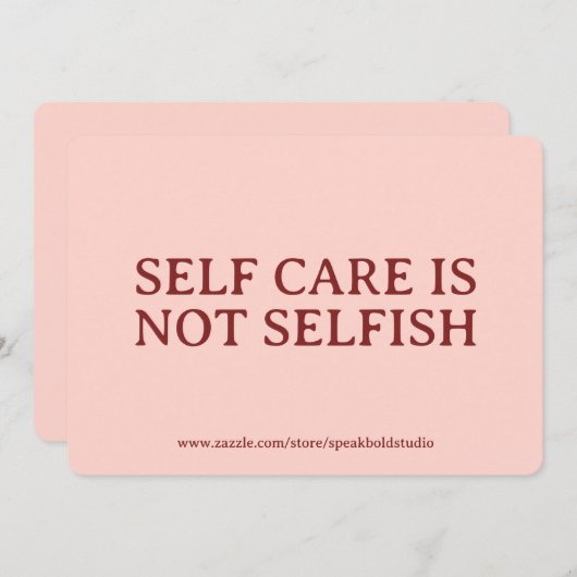 Cartes Pour Fêtes Annuelles Custom Self-Love & Mental Health Reminder Card Set (Devant / Derrière)