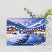 Cartes Pour Fêtes Annuelles Custom Snowy Winter Wonderland, Noël (Debout devant)