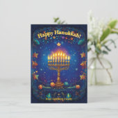 Cartes Pour Fêtes Annuelles Custom text✡️ Hanukkah 🕎 Shine On, (Debout devant)