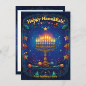 Cartes Pour Fêtes Annuelles Custom text✡️ Hanukkah 🕎 Shine On, (Devant / Derrière)