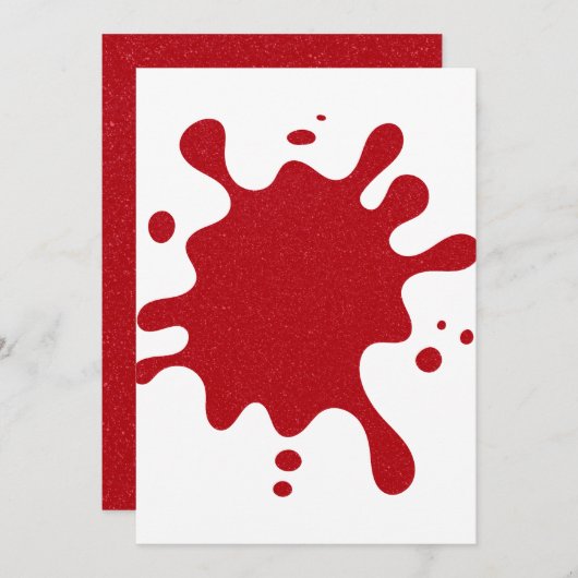 Cartes Pour Fêtes Annuelles Custom Tomato Red Splatter Flat Holiday Card (Devant / Derrière)