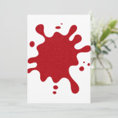 Cartes Pour Fêtes Annuelles Custom Tomato Red Splatter Flat Holiday Card (Debout devant)