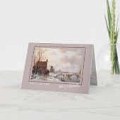 Cartes Pour Fêtes Annuelles Custom Winter Wonderland Paysage peinture d'art (Devant)