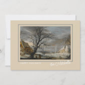Cartes Pour Fêtes Annuelles Custom Winter Wonderland Paysage peinture d'art (Devant)