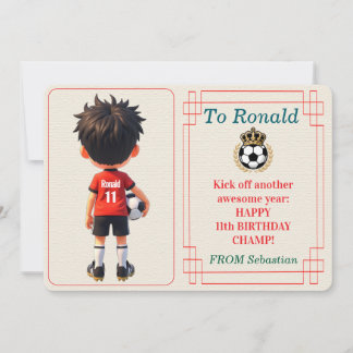 Cartes Pour Fêtes Annuelles Customisable Name Number and Text Birthday Boy