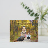 Cartes Pour Fêtes Annuelles Customizable Funny Thanksgiving Postcard (Debout devant)