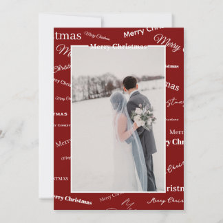 Cartes Pour Fêtes Annuelles Customizable Red and White Christmas Card 