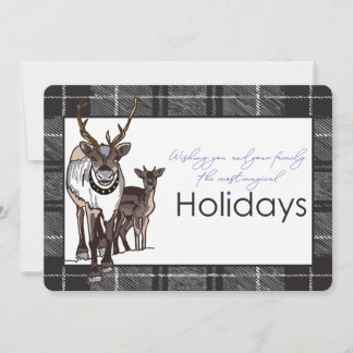 Cartes Pour Fêtes Annuelles Customize Reindeer Deer Christmas Holiday Magical 