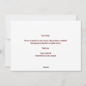 Cartes Pour Fêtes Annuelles Customized Happy Thanksgiving Autumn Leaf Business (Dos)