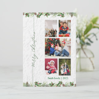 Cartes Pour Fêtes Annuelles Customized Merry Christmas Photo Card