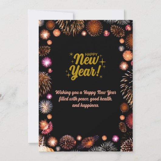 Cartes Pour Fêtes Annuelles Customized & Personalized Happy New Year Greeting  (Devant)