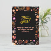 Cartes Pour Fêtes Annuelles Customized & Personalized Happy New Year Greeting  (Debout devant)