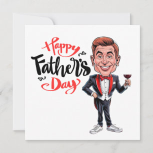 Cartes Pour Fêtes Annuelles CustomPère's Day - Caricature du meilleur papa du