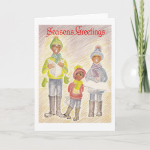 Cartes Pour Fêtes Annuelles cut carol singers
