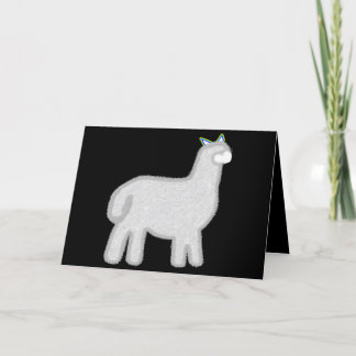 Cartes Pour Fêtes Annuelles Cute Alpaca Arcoíris