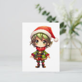 Cartes Pour Fêtes Annuelles Cute Anime Elf (Debout devant)