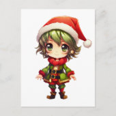 Cartes Pour Fêtes Annuelles Cute Anime Elf (Devant)