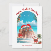 Cartes Pour Fêtes Annuelles Cute Beach Hawaii Mele Kalikimaka (Devant)
