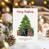 Cartes Pour Fêtes Annuelles Cute Bombay Noir Chat Noël famille