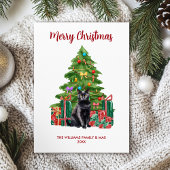Cartes Pour Fêtes Annuelles Cute Bombay Noir Chat Noël famille