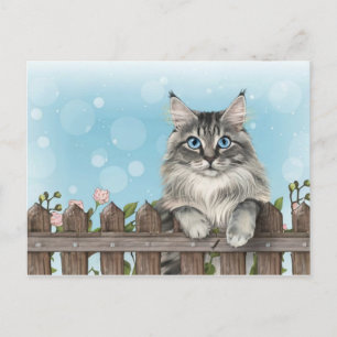 Cartes Pour Fêtes Annuelles Cute Chat Art Kitten Drôle Animal Chats
