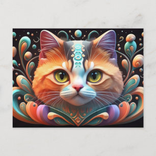Cartes Pour Fêtes Annuelles Cute Chat Art Kitten Drôle Animal Chats