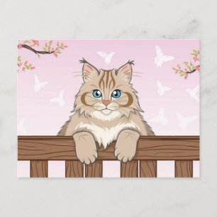 Cartes Pour Fêtes Annuelles Cute Chat Art Kitten Drôle Animal Chats