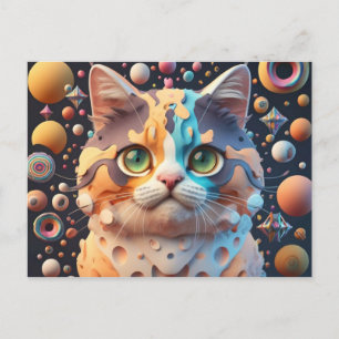 Cartes Pour Fêtes Annuelles Cute Chat Art Kitten Drôle Animal Chats