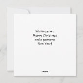 Cartes Pour Fêtes Annuelles Cute Chat Meowy Noël Drôle Chat (Dos)