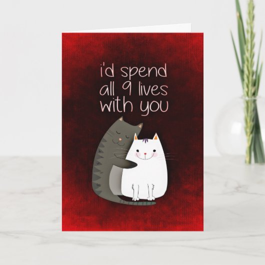 Cartes Pour Fêtes Annuelles Cute chats Love Card (Devant)