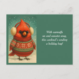 Cartes Pour Fêtes Annuelles Cute Christmas Cardinal Kids