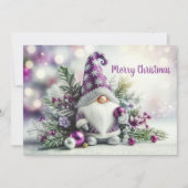 Cartes Pour Fêtes Annuelles Cute Christmas Gnome (Devant)