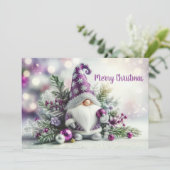 Cartes Pour Fêtes Annuelles Cute Christmas Gnome (Debout devant)