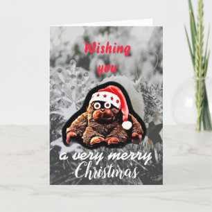 Cartes Pour Fêtes Annuelles Cute christmas monkey holidays holiday card